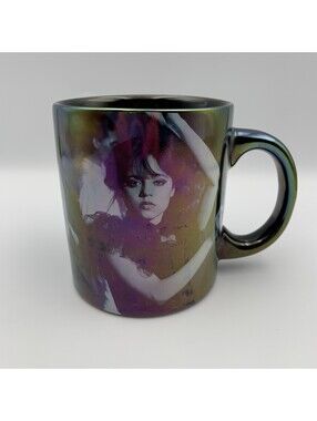 Wednesday Addams Rave N' Dance Mug Black White Ceramic Coffee Cup Collectible